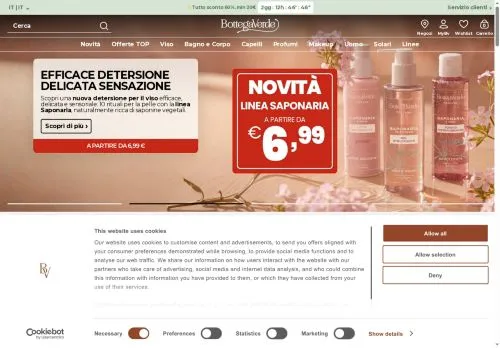 Bottega Verde Settembre 2026