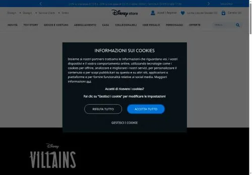Disney Store Settembre 2026