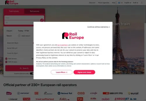 Rail Europe Agosto 2026