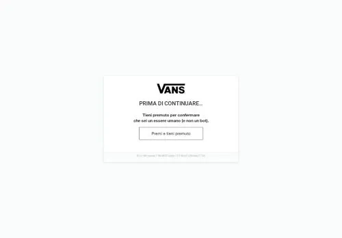 Vans Settembre 2026