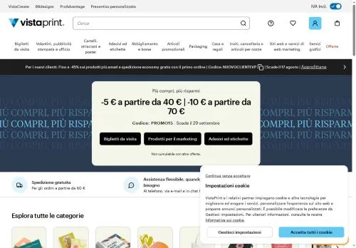 Vistaprint Luglio 2026