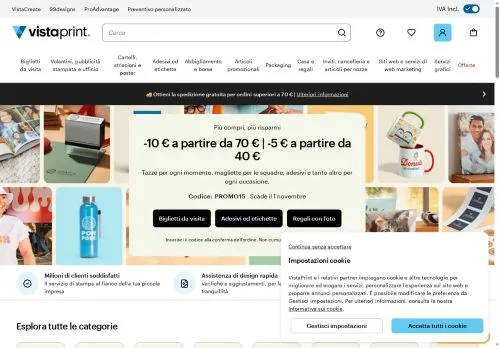 Vistaprint Settembre 2026