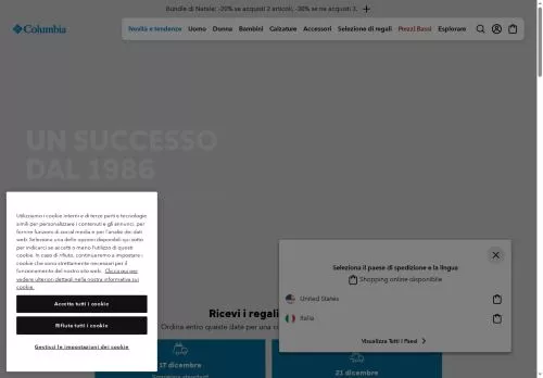Columbia Dicembre 2025