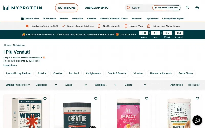 Myprotein Ottobre 2026