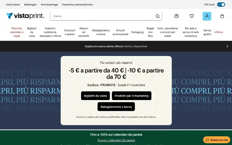 Vistaprint Ottobre 2026