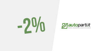 Esclusivo ! 2% di sconto su tutto su Autoparti